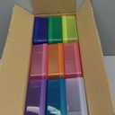 novelinks Medium Plastic Storage Boxes with Latching Lids  9 Pack Stackable Craft Organizers for Supplies, Pencils, Crayons, Beads, Stationery & Classroom Use(9 Pack Medium -Color)