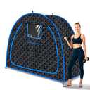 Smartmak Full Size Steam Sauna Tent, Three Person Portable Full Body Home Spa Room, Personal Large Space for Relaxation, Steamer NOT Included