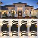 Dusk to Dawn Sensor Outdoor Wall Lights 4 Pack, Up and Down Lights Outdoor Wall Sconces, Aluminum Waterproof Outside Lights for House Porch Hallway Patio Garage