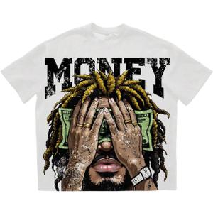 VIPWOLF Men's Figure Y2K Graphic Tee Shirt Vintage Short Sleeve Y2K Crew Neck Streetwear Novelty Summer T-Shirts (S)