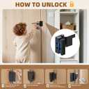 Portable Door Lock, Door Reinforcement Lock, Portable Door Lock for Travel - No Drilling, Interior Doors for Apartments, Hotels, bedrooms