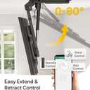monTEK Motorized Ceiling TV Mount with Remote for 37-75 Inch TVs, Electric TV Mount Motorized Drop Down for Flat and Pitched Roof,Holds up to 99 lbs, 4X Load Tested, App and Voice Control