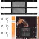 Nylon Stall Guards for Horses with Adjustable Straps and Sturdy Snap Hooks 57 x 18 Inch Mesh Doors for Horses Black Stall Gate with 6 Nails to Keep Horse Securely