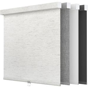 Astomi Blackout Pull-Down Window Shades, Cordless Free-Stop Blinds with Valance, Easy to Install and Efforless to Control, Ideal for Home and Office (22" W x 72" H, Linen Beige)