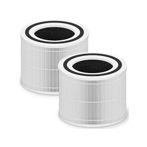 Core 300 Replacement Filter for LEVOIT Core 300 Core 300S Core 300P Core 300SP Air Purifier, 3in1 High Efficiency and Activated Carbon, Compared to Part # Core 300RF, 2 Pack, White