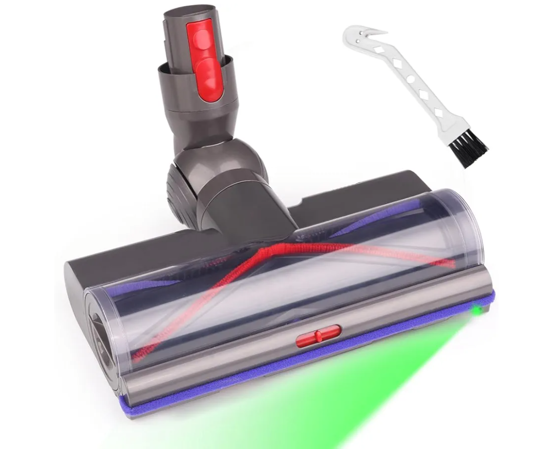 Laymi High Torque Replacement Brush Head for Dyson V7 V8 V10 V11 V15 SV10 SV12 SV14 Animal Absolute Vacuum Cleaners with Headlights, Suction Adjustment Slide Switch