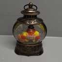 Christmas Snow Globes Christmas Water Lantern with Gingerbread Man & Snowman, Music & 6H Timer, USB Lined/Battery Operated Lighted Lanterns for Xmas Festival Decoration Gifts (10" Gingerbread House)