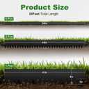 Metal Landscape Edging 6 Pack 40" L x 8" H, Galvanized Steel Landscape Lawn Edging with 90 Degree Rounded Top, Heavy Duty Lawn Edging, Easy-to-Install, Flower Bed Yard Pathway Divider