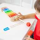 Melissa & Doug Caterpillar Xylophone Musical Toy with Wooden Mallets 15.25" x 6.5" x 1.5", Blue