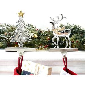 Little Glee Christmas Stocking Holders Stocking Hanger of 2, Suitable for Fireplace Home Christmas Decorations