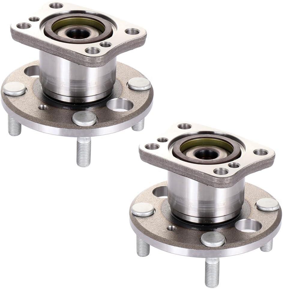 ECCPP Wheel Hub and Bearing Assembly Rear 512490 fit for Ford Fiesta 2011-2018 4 Lugs Wheel Bearing Hubs with ABS 2pcs