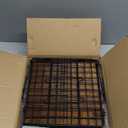 Delamu 2 Pack Stackable Fruit Basket, Pantry Organizer and Storage with Wood Top, Kitchen Counter, Cabinet Shelf Under Sink Organizing for Food Snack, Onion, Potato, Bread Storage, Produce