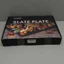 2 Pcs 16x12in Large Slate Cheese Boards Slate Board, Cheese Tray Serving Tray Serving Stone Tray Platter Pacemat with 2 Chalks Christmas