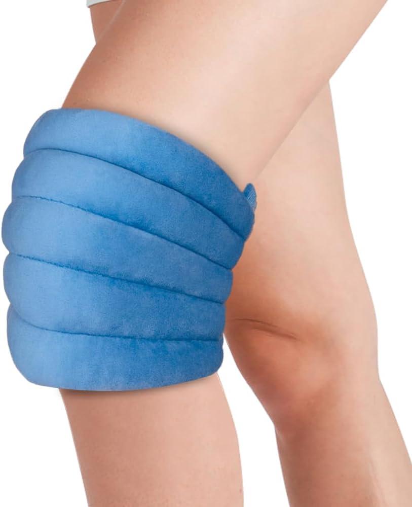 NEWGO Microwave Heating Pad for Knee Pain Relief & Arthritis, Muscle and Joint Stiffness, Microwavable Heated Knee Wrap for Tennis Elbow Treatment