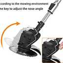 Cordless Weed Wacker Battery Powered with 2 Li-Ion Battery Electric Weed Wacker and 16 Cutting Blades for Trimmer Lawn Yard Garden Bush Trimming & Pruning