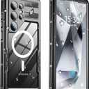 Haireca for Samsung Galaxy S24 Ultra Waterproof Case, [Fit for Magsafe] [IP68 Water Proof] [Builtin Screen Protector], Magnetic Heavy Duty Military Grade Rugged Phone Case for S 24 Ultra 6.8", Black