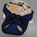 Best Pet Supplies - All Weather Mesh, Reflective, No Pull Harness for Small, Medium Dogs, Cats - Secure with Hook & Loop Fastener, Buckle, Double D-Rings - Royal Blue/Black Trim, L (L (Chest: 18 - 20.5"))