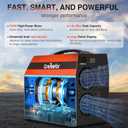 PCP Air Compressor 4500 PSI / 30 MPa, 350W Motor, LCD Display, Auto Stop, Water/Oil-Free, Built-in 600W Adapter, 12V DC & 110V/220V AC Power for Paintball Tanks, Airguns & Air Rifles