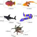 12 Pack Color Changing Sea Animal Toys,Change Color Ocean Animals Figures,Mold Free Bath Toys for Toddlers Kids,Water Table Toys,Rubber Floating Fish Toys for Themed Party Supplies,Goodie Bags Fillers