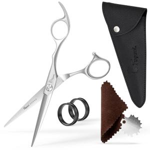 Fagaci Professional Hair Scissors 6" - Extremely Sharp Blades, Fine Cutting Shears Set for Men and Women, Barber Scissors Kit (6 inch (Pack of 1))