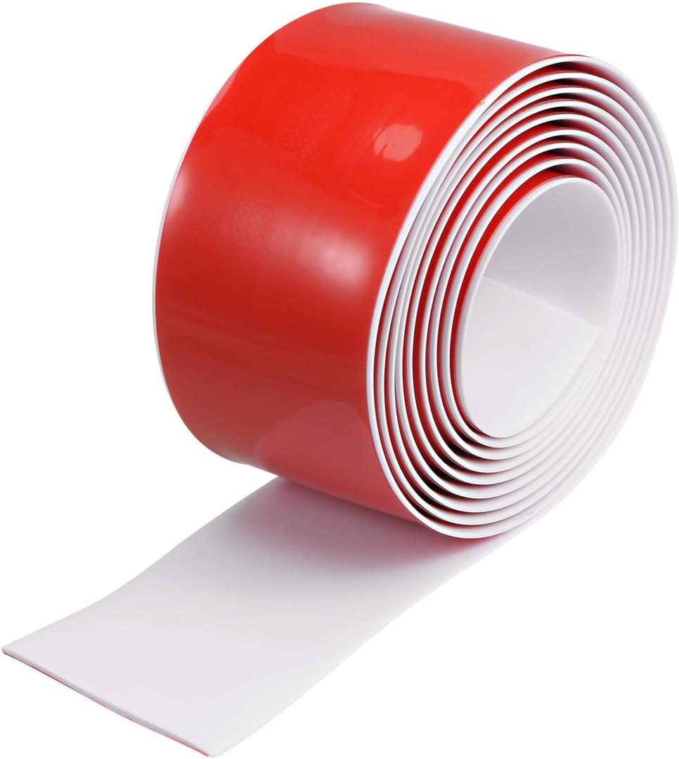 uxcell Floor Transition Strip Self Adhesive, 3" Wide PVC Flat Laminate Door Cover Strip for Doorway Width Less Than 3 Inch White 9.84Ft