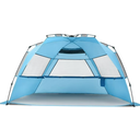 Pacific Breeze Easy Setup Beach Tent, SPF 50+ Pop Up Beach Tent Provides shelter from The Sun for 4+ People