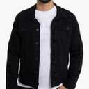 Mens Denim Jacket, Washed Ripped Distressed Flex Stretch Casual Trucker Biker Jeans Jacket for Men M