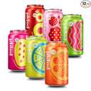 Poppi Prebiotic Soda, Fun Favorites, 12 Oz, 12 Pack Prebiotic Soda, Sparkling Water & Fruit Juice, 5g Sugar, BBD: 02/27/2027