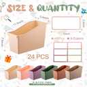 Geetery 24 Pcs Book Bin for Classroom with Labels Stackable Plastic Organizing Bins 11.5 x 5.4 x 7.5 in Book Holders Storage Bins Box Baskets for Classroom Library Home (Terrazzo Color)