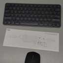 Rapoo 9010M Multi-Device Keyboard and Mouse Combo, 2.4GHz/Bluetooth 5.0/4.0 Wireless Keyboard & Mouse Set for Windows/Mac/Linux/Chrome, Support 4 Devices, Low-Profile Silent Click, Battery Powered (Black)