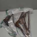 HOUSE DAY Wooden Hangers 10 Pack, Heavy Duty Wood Coat Hangers for Closet, Smooth Finish Wooden Suit Hanger with Non Slip Pants Bar, Sturdy Wood Clothes Hanger, Walnut