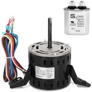 5KCP39GGV567DS Furnace Blower Motor 1/3 HP 115V 1075 RPM Replacement for Genteq 5KCP39HGP968BS 5KCP39JGV218AS HC41TE113, Include 7.5 uF/370V Capacitor