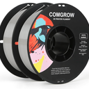 Comgrow PETG 3D Printer Filament 1.75mm, High Precision and Tough 3D Printer Filament 1kg (2.2LBS), Dimensional Accuracy +/- 0.02 mm, Fit Most 3D Printers Grey
