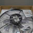 VOLISUN Low Profile Ceiling Fan with Light and Remote, 23.6in Flush Mount, Dimmable LED Fan Light, Bladeless for Bedroom (Black)