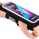 Running Armband for Phone, Adjustable Reflective Sports Wristband & Forearm Band for iPhone 17/16/15/14/13 Pro Max Samsung Galaxy S23/S22, up to 7", Secure Fitness Phone Holder for Men Women (Black)