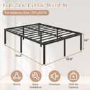 HOBINCHE 20 Inch Full Size Bed Frame, No Box Spring Needed, Heavy Duty Black Metal Platform Mattress Foundation with Steel Slats, Non-Slip Noise Free Easy Assembly, Large Storage