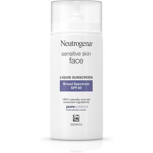 Neutrogena Face Sunscreen for Sensitive Skin from Naturally Sourced Ingredients with Zinc Oxide, Broad Spectrum SPF 50, 1.4 fl. Oz