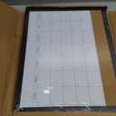 Dry Erase Calendar for Wall, 17x13 Inches Calendar Whiteboard for Wall, Small Magnetic White Board Corkboard with Wood Framed, Hanging Dry Erase Board for Kitchen Home Office School Planner (Black)