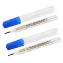 & Glass Thermometer for Underarm 2PCS - Basal Body Thermometer - Fever Thermometer - Accurate Easy Reading by HARIKA LIFE