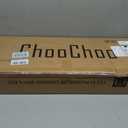 ChooChoo Desktop Bookshelf with LED Lights, 36.6" Dorm Desk Hutch with 4 Shelves and 2 Drawers, Fits 27" Monitor, Desk Organizer Shelf for Dorm Office Home, White, 36.6"W*9.44"D*27.55"H