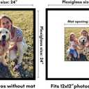 Americanflat 24x24 Picture Frame with Polished Plexiglass - Use as 12x12 Frame with Mat or Display 24x24 Photo Without Mat - Streamline Collection - Thin Border Square Frames for Wall Display - Black