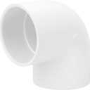 3 Inch 90 Degree Elbow 2 Way Right Angle PVC Pipe Fitting, Furniture Build Grade SCH40 (Socket x Socket) 3" PVC Fitting Connectors for DIY Shelf Garden Support Structure