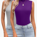 Zeagoo Womens Mock Turtleneck Tank Tops 2025 Slim Fitted Sleeveless Top Stretchy Basic Casual Layer Tee Shirts, Small