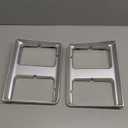 HECASA Pair Headlight Bezel Compatible with 1985-1988 Chevy Chevrolet GMC C/K/R/V Series Truck Blazer Jimmy Replacement for GM2512126 GM2513126 Headlamp Trim Cover Silver Driver & Passenger Side