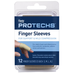 Flents Finger Sleeves for Support and Mild Compression, Assorted Sizes (12 Count)