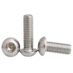 UYTRYEM M6-1.0 x 30mm Button Head Socket Cap Screws, Allen Socket Drive, 304 Stainless Steel, Full Thread, Bright FinishMetric Thread Hex Socket Bolts Fastener 25PCS (M6-1.0 x 30mm)