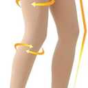 MGANG Medical Thigh High Compression Stockings for Men & Women, Pair, Open Toe, 15-20 mmHg Graduated Compression Support Hose, Opaque, Best for Varicose Veins, Edema, Flight, DVT, Swelling, Beige, Medium