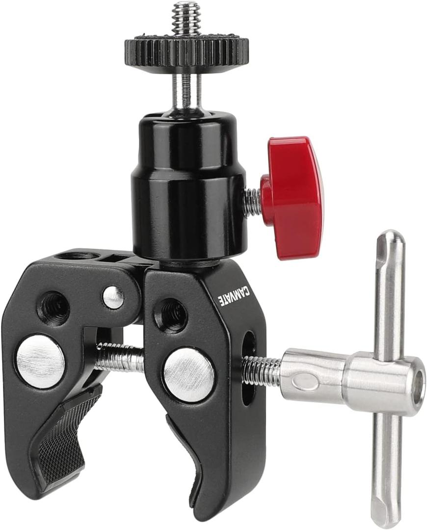 CAMVATE Super Clamp Articulated Mini Ball Head with 1/4"-20 Thread Hole - 1414