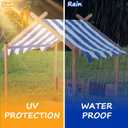 SATINIOR 47 x 40 Sandbox Replacement Canopy Blue and White Top Cover for Sandbox with Canopy UV Resistant Waterproof Oxford Fabric Roof Cover for Outdoor Shade Shelter