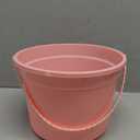 Pink Plastic Bucket - 8" x 5.5" (1 Count) - Durable With Sturdy Handle - Ideal For Home & Outdoor Use